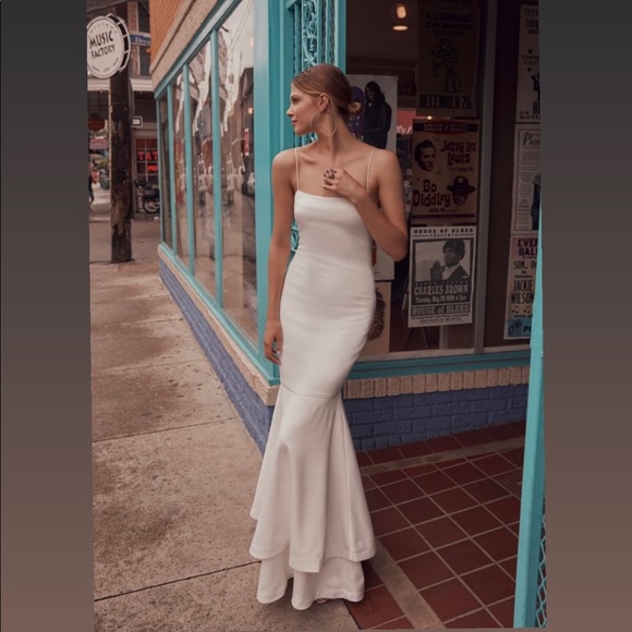 likely white gown